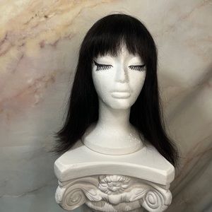 Black Mixed Synthetic China Bang Wig